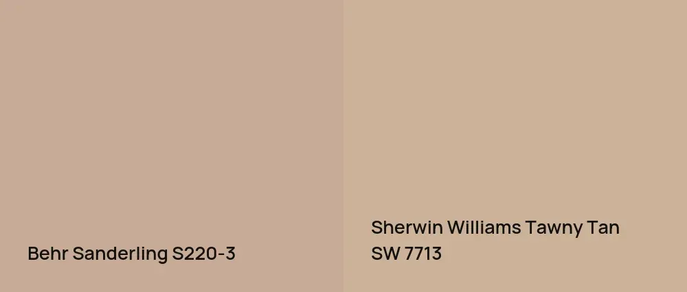 Behr Sanderling S220-3 vs Sherwin Williams Tawny Tan SW 7713