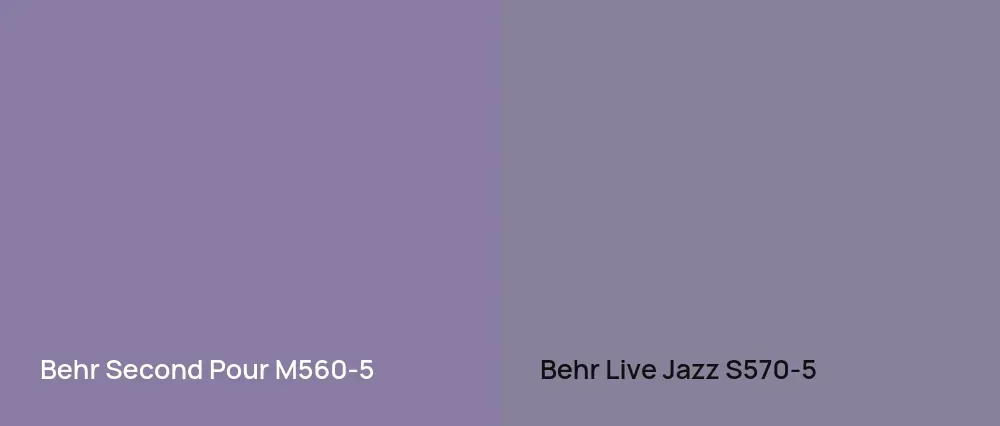 Behr Second Pour M560-5 vs Behr Live Jazz S570-5
