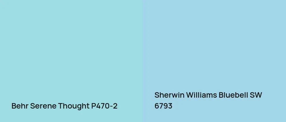 Behr Serene Thought P470-2 vs Sherwin Williams Bluebell SW 6793