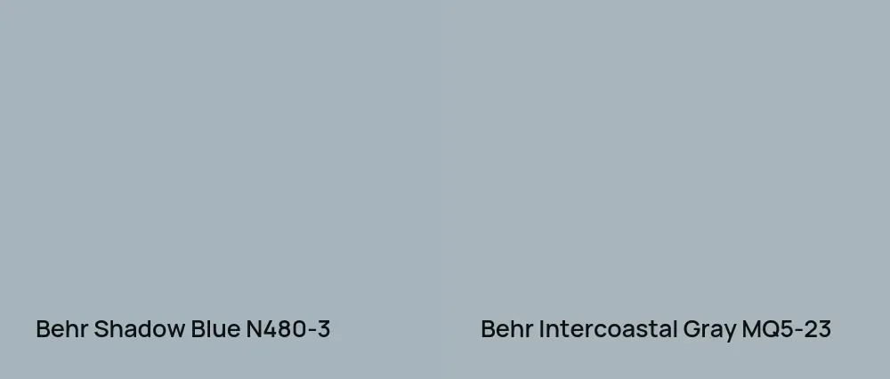 Behr Shadow Blue N480-3 vs Behr Intercoastal Gray MQ5-23