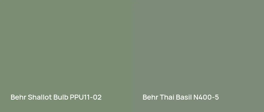 Behr Shallot Bulb PPU11-02 vs Behr Thai Basil N400-5