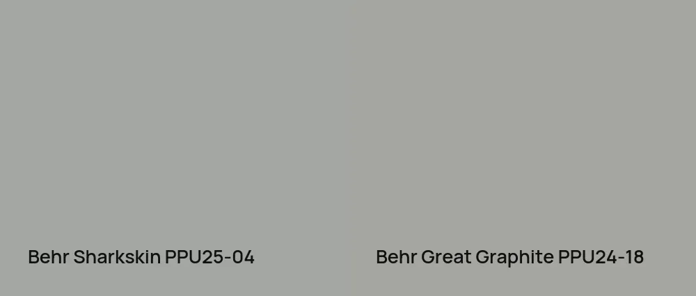 Behr Sharkskin PPU25-04 vs Behr Great Graphite PPU24-18