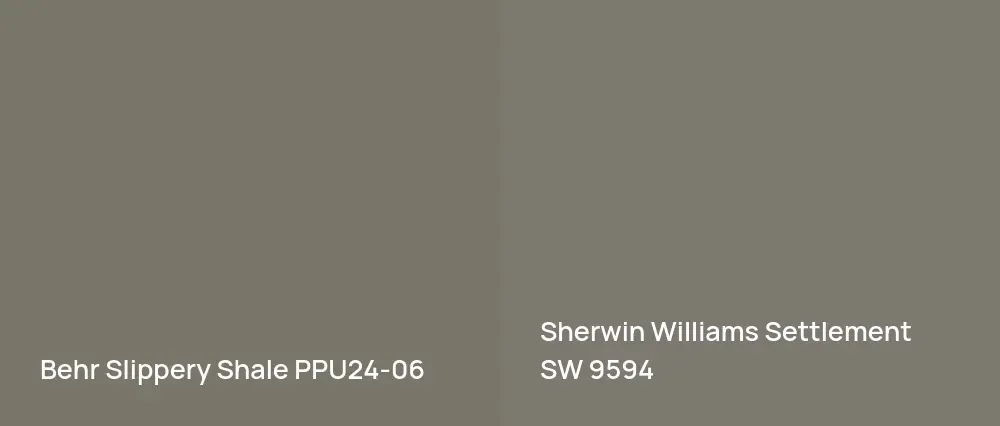Behr Slippery Shale PPU24-06 vs Sherwin Williams Settlement SW 9594