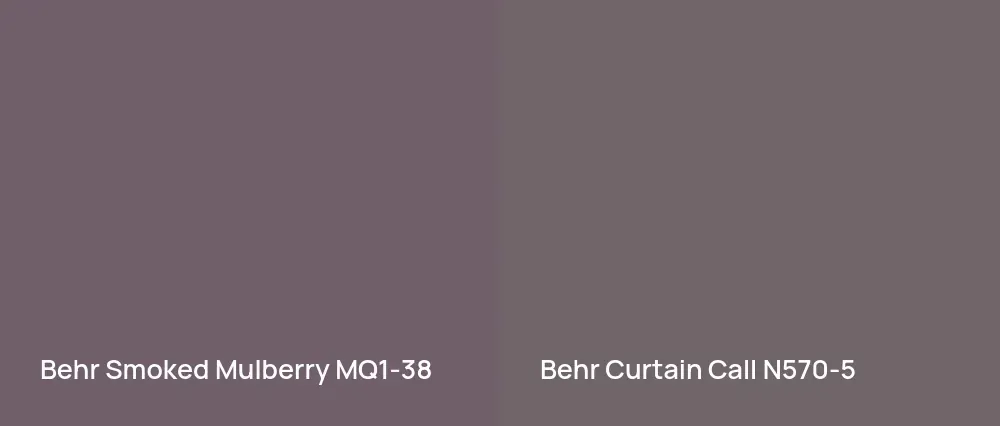 Behr Smoked Mulberry MQ1-38 vs Behr Curtain Call N570-5