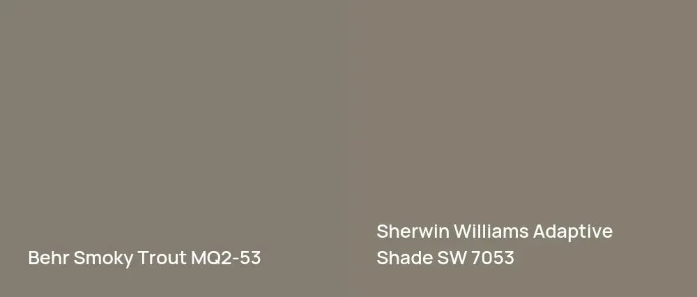 Behr Smoky Trout MQ2-53 vs Sherwin Williams Adaptive Shade SW 7053