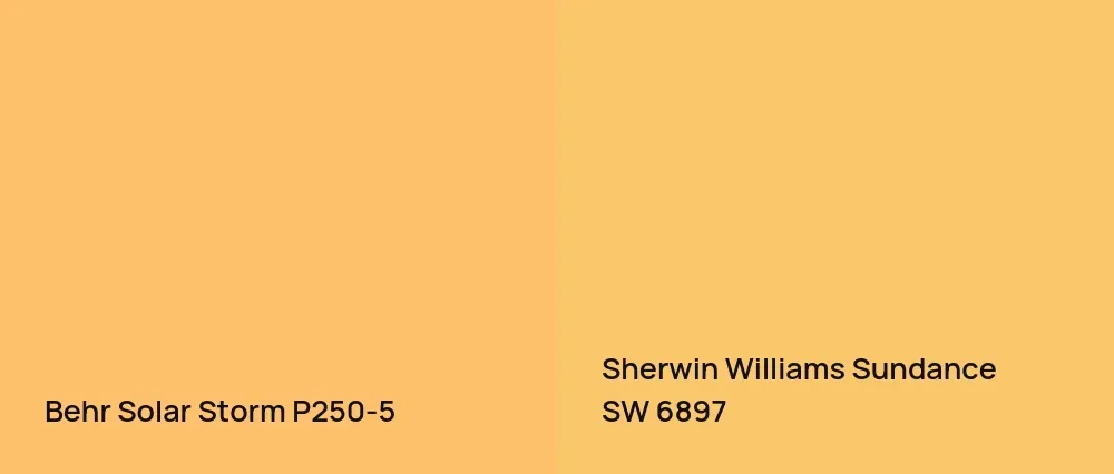Behr Solar Storm P250-5 vs Sherwin Williams Sundance SW 6897