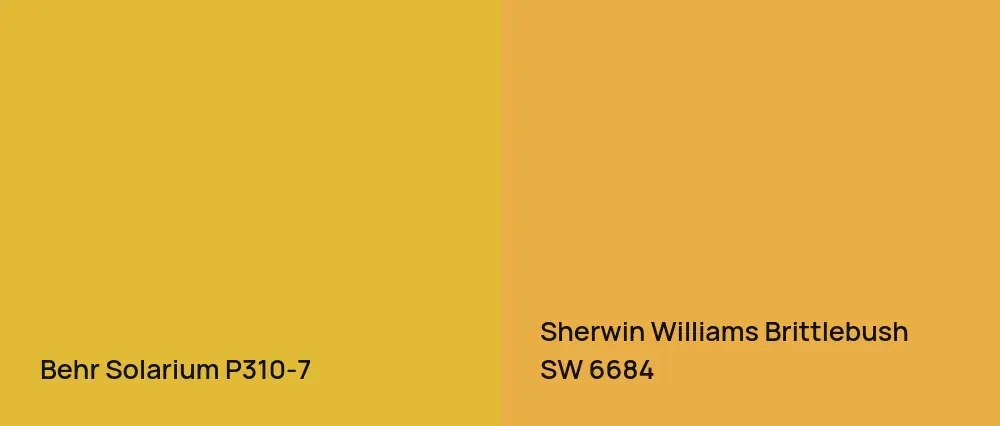Behr Solarium P310-7 vs Sherwin Williams Brittlebush SW 6684