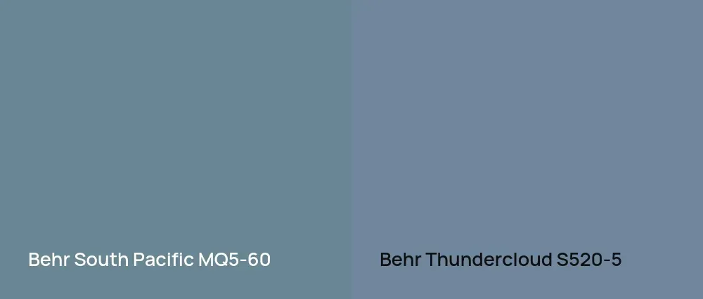 Behr South Pacific MQ5-60 vs Behr Thundercloud S520-5