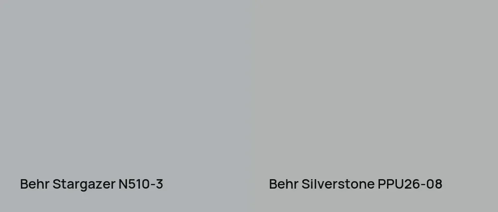 Behr Stargazer N510-3 vs Behr Silverstone PPU26-08