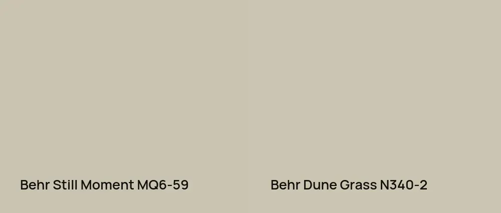 Behr Still Moment MQ6-59 vs Behr Dune Grass N340-2