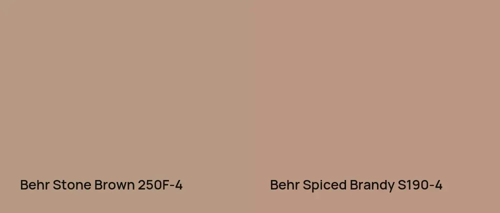 Behr Stone Brown 250F-4 vs Behr Spiced Brandy S190-4