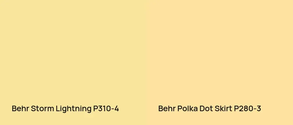 Behr Storm Lightning P310-4 vs Behr Polka Dot Skirt P280-3