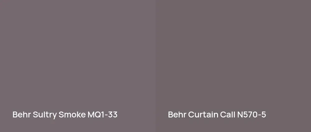 Behr Sultry Smoke MQ1-33 vs Behr Curtain Call N570-5