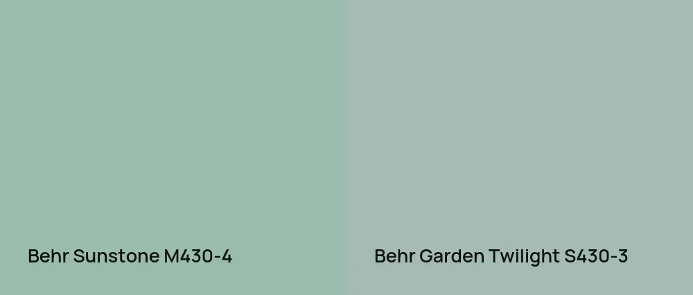 Behr Sunstone M430-4 vs Behr Garden Twilight S430-3