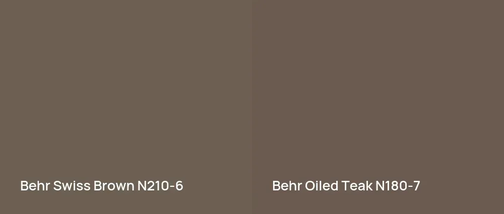 Behr Swiss Brown N210-6 vs Behr Oiled Teak N180-7
