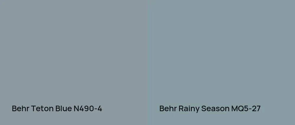 Behr Teton Blue N490-4 vs Behr Rainy Season MQ5-27