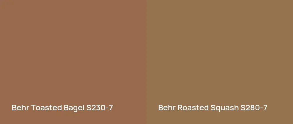 Behr Toasted Bagel S230-7 vs Behr Roasted Squash S280-7