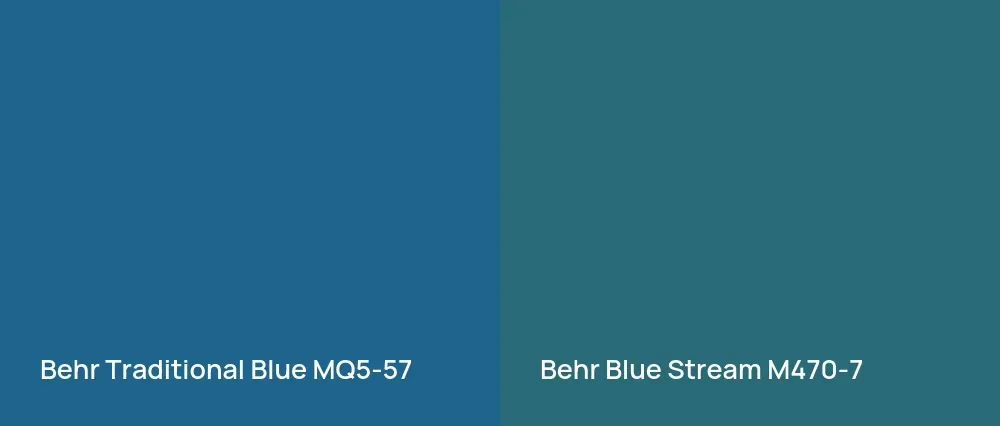 Behr Traditional Blue MQ5-57 vs Behr Blue Stream M470-7