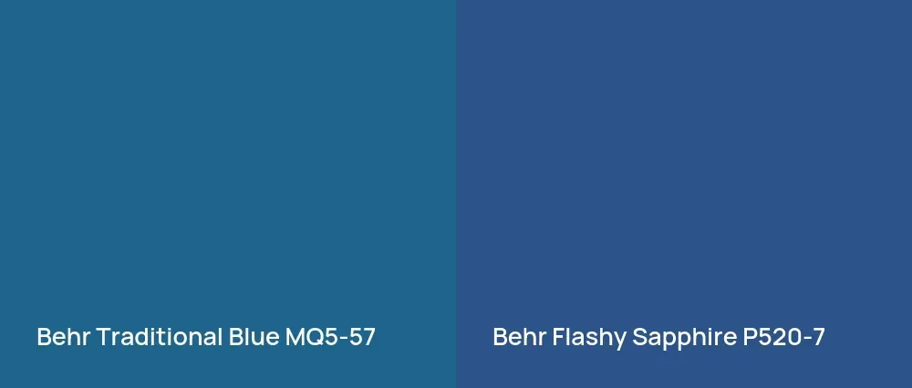 Behr Traditional Blue MQ5-57 vs Behr Flashy Sapphire P520-7