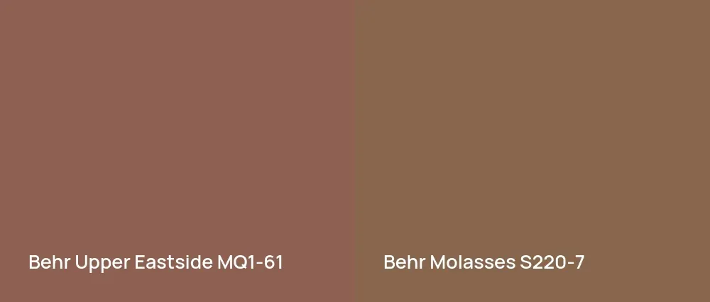 Behr Upper Eastside MQ1-61 vs Behr Molasses S220-7