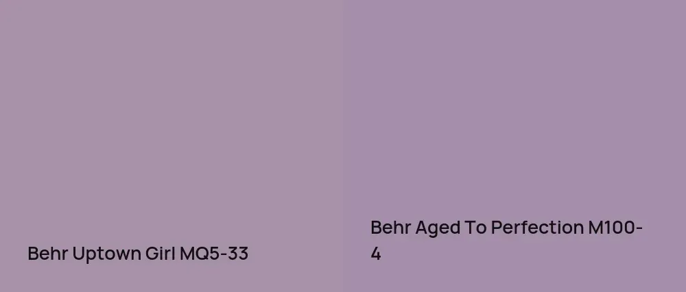 Behr Uptown Girl MQ5-33 vs Behr Aged To Perfection M100-4