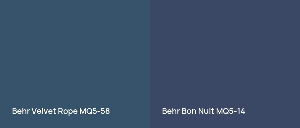 Behr Velvet Rope MQ5-58 vs Behr Bon Nuit MQ5-14