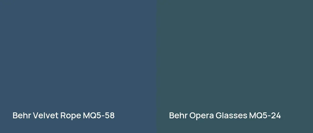 Behr Velvet Rope MQ5-58 vs Behr Opera Glasses MQ5-24