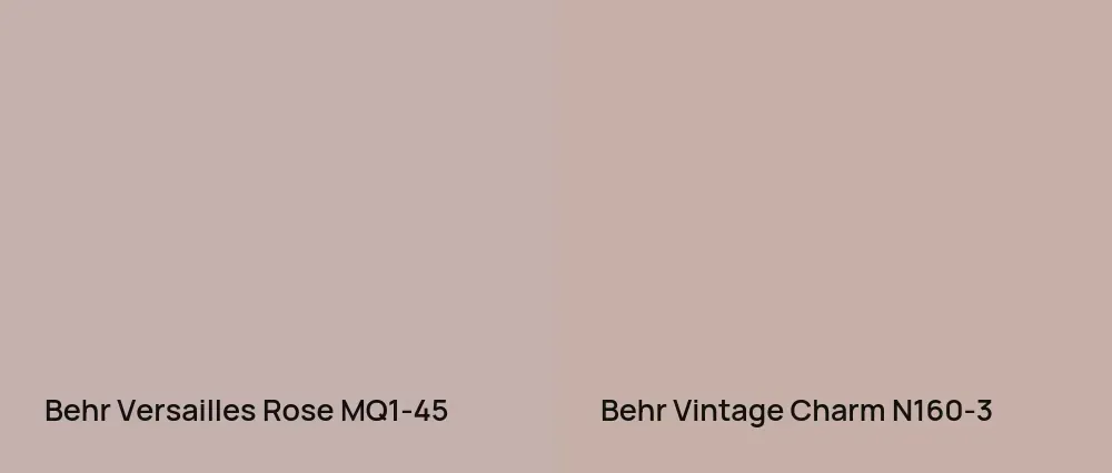 Behr Versailles Rose MQ1-45 vs Behr Vintage Charm N160-3