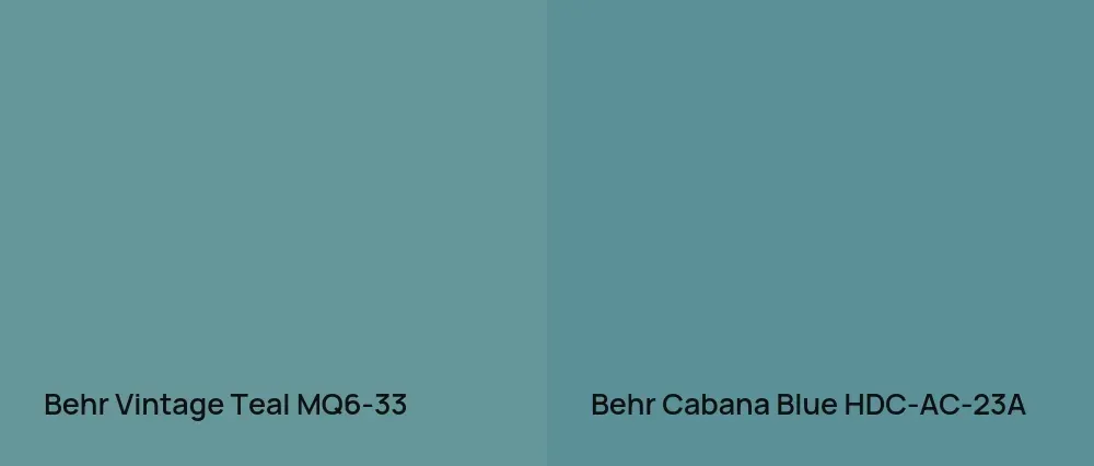 Behr Vintage Teal MQ6-33 vs Behr Cabana Blue HDC-AC-23A