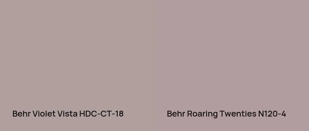 Behr Violet Vista HDC-CT-18 vs Behr Roaring Twenties N120-4