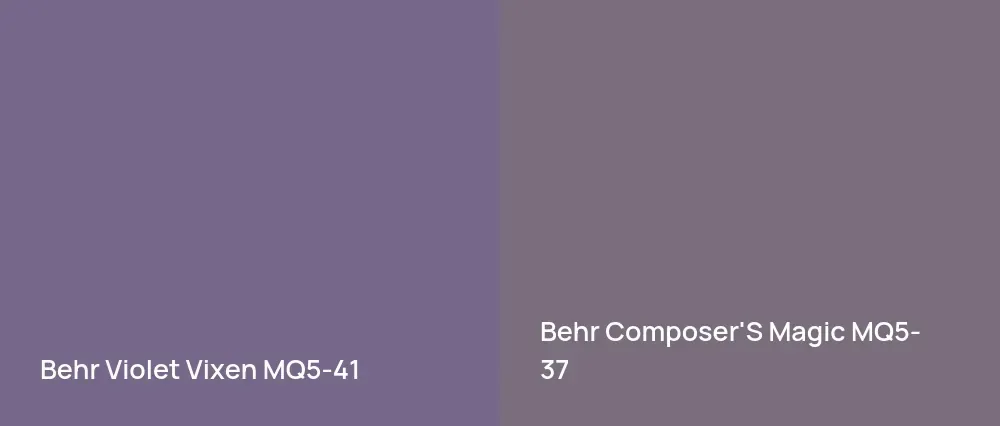 Behr Violet Vixen MQ5-41 vs Behr Composer'S Magic MQ5-37