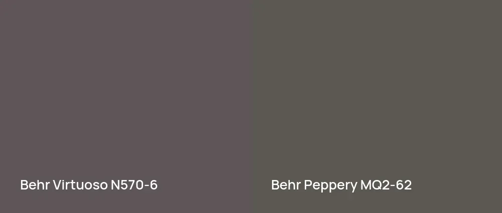Behr Virtuoso N570-6 vs Behr Peppery MQ2-62