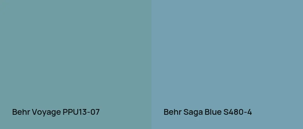 Behr Voyage PPU13-07 vs Behr Saga Blue S480-4