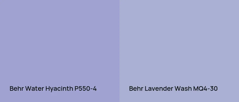 Behr Water Hyacinth P550-4 vs Behr Lavender Wash MQ4-30