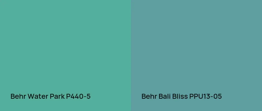 Behr Water Park P440-5 vs Behr Bali Bliss PPU13-05