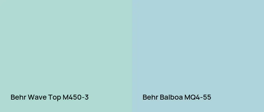 Behr Wave Top M450-3 vs Behr Balboa MQ4-55