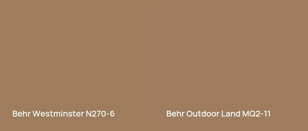 Behr Westminster N270-6 vs Behr Outdoor Land MQ2-11