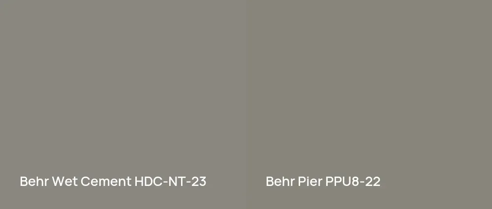 Behr Wet Cement HDC-NT-23 vs Behr Pier PPU8-22