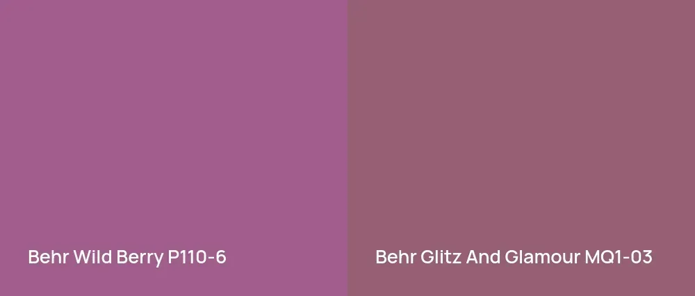Behr Wild Berry P110-6 vs Behr Glitz And Glamour MQ1-03