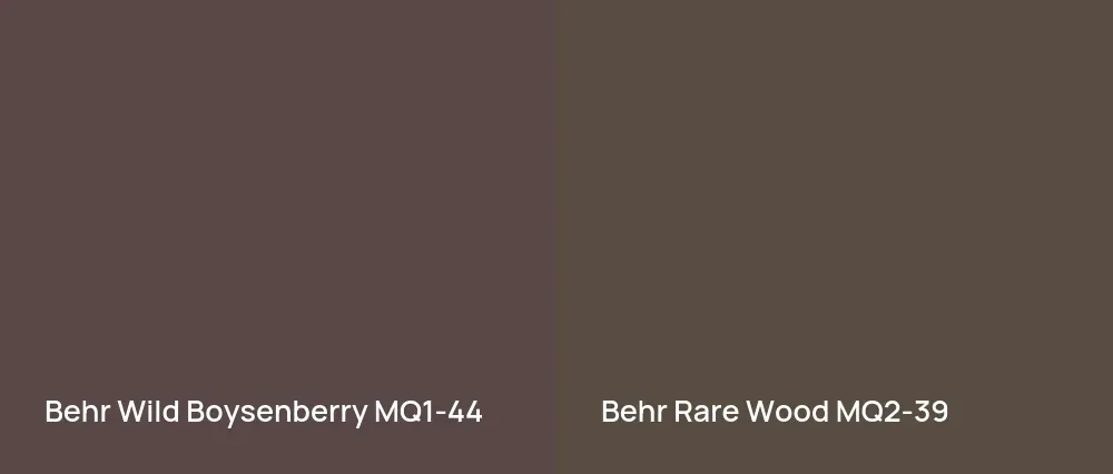 Behr Wild Boysenberry MQ1-44 vs Behr Rare Wood MQ2-39