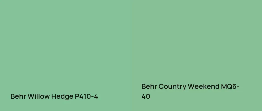 Behr Willow Hedge P410-4 vs Behr Country Weekend MQ6-40