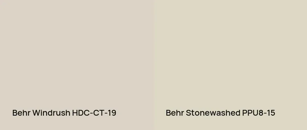 Behr Windrush HDC-CT-19 vs Behr Stonewashed PPU8-15
