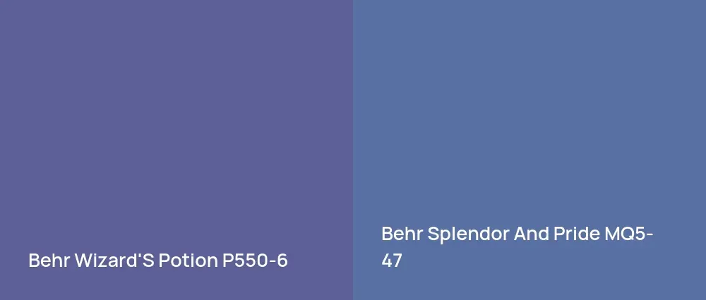 Behr Wizard'S Potion P550-6 vs Behr Splendor And Pride MQ5-47