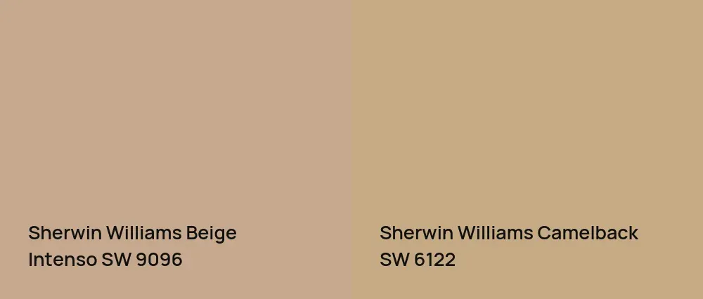 Sherwin Williams Beige Intenso SW 9096 vs Sherwin Williams Camelback SW 6122