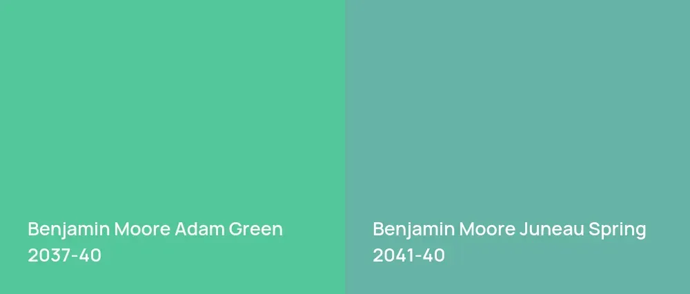 Benjamin Moore Adam Green 2037-40 vs Benjamin Moore Juneau Spring 2041-40
