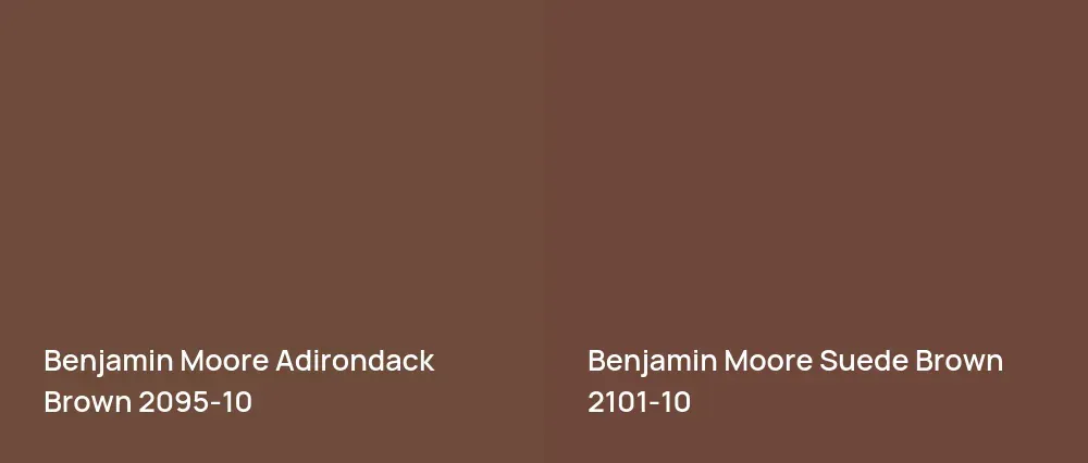 Benjamin Moore Adirondack Brown 2095-10 vs Benjamin Moore Suede Brown 2101-10