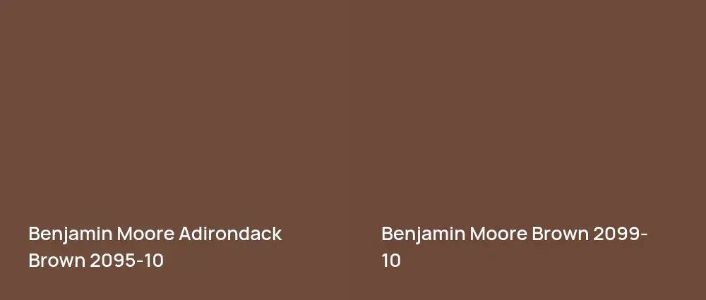 Benjamin Moore Adirondack Brown 2095-10 vs Benjamin Moore Brown 2099-10