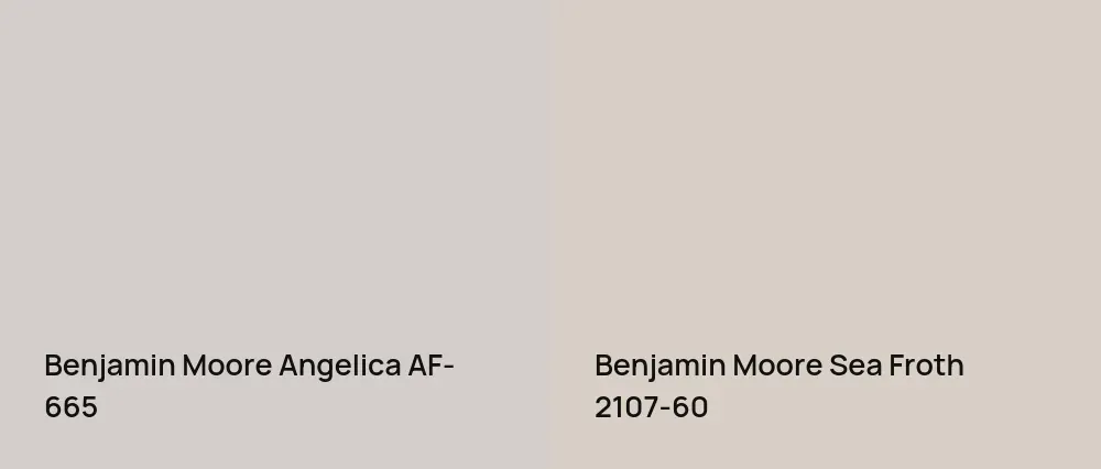 Benjamin Moore Angelica AF-665 vs Benjamin Moore Sea Froth 2107-60