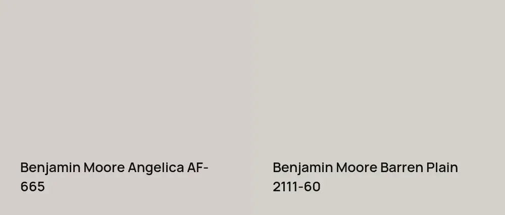Benjamin Moore Angelica AF-665 vs Benjamin Moore Barren Plain 2111-60