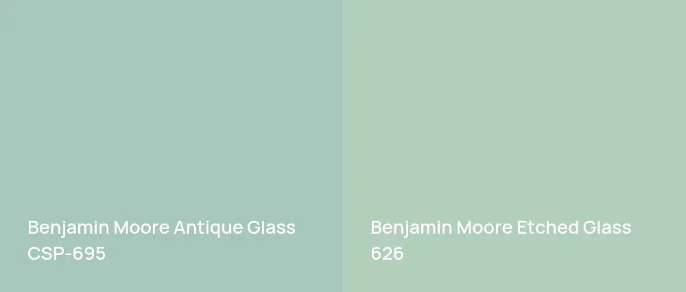 Benjamin Moore Antique Glass CSP-695 vs Benjamin Moore Etched Glass 626